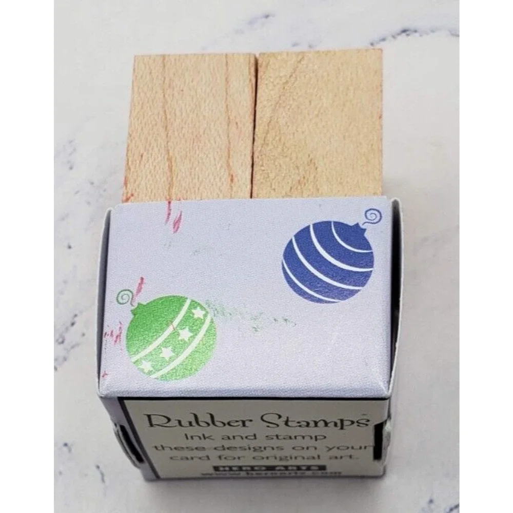 Hero Arts Little Ornaments Set Of 4 Wooden Rubber Stamps LL879